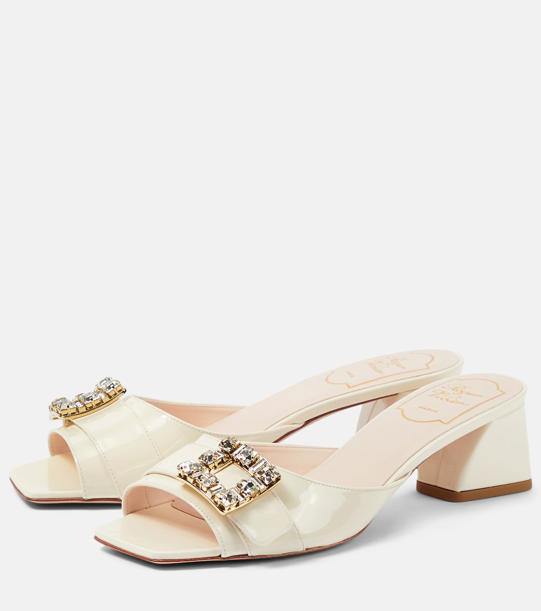 Verzierte Pantoletten BikiViv aus Lackleder | Roger Vivier