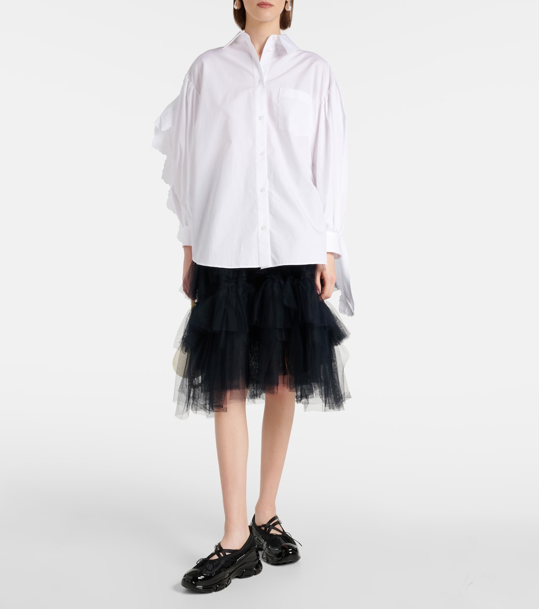 Crystal-embellished satin flats  | Simone Rocha