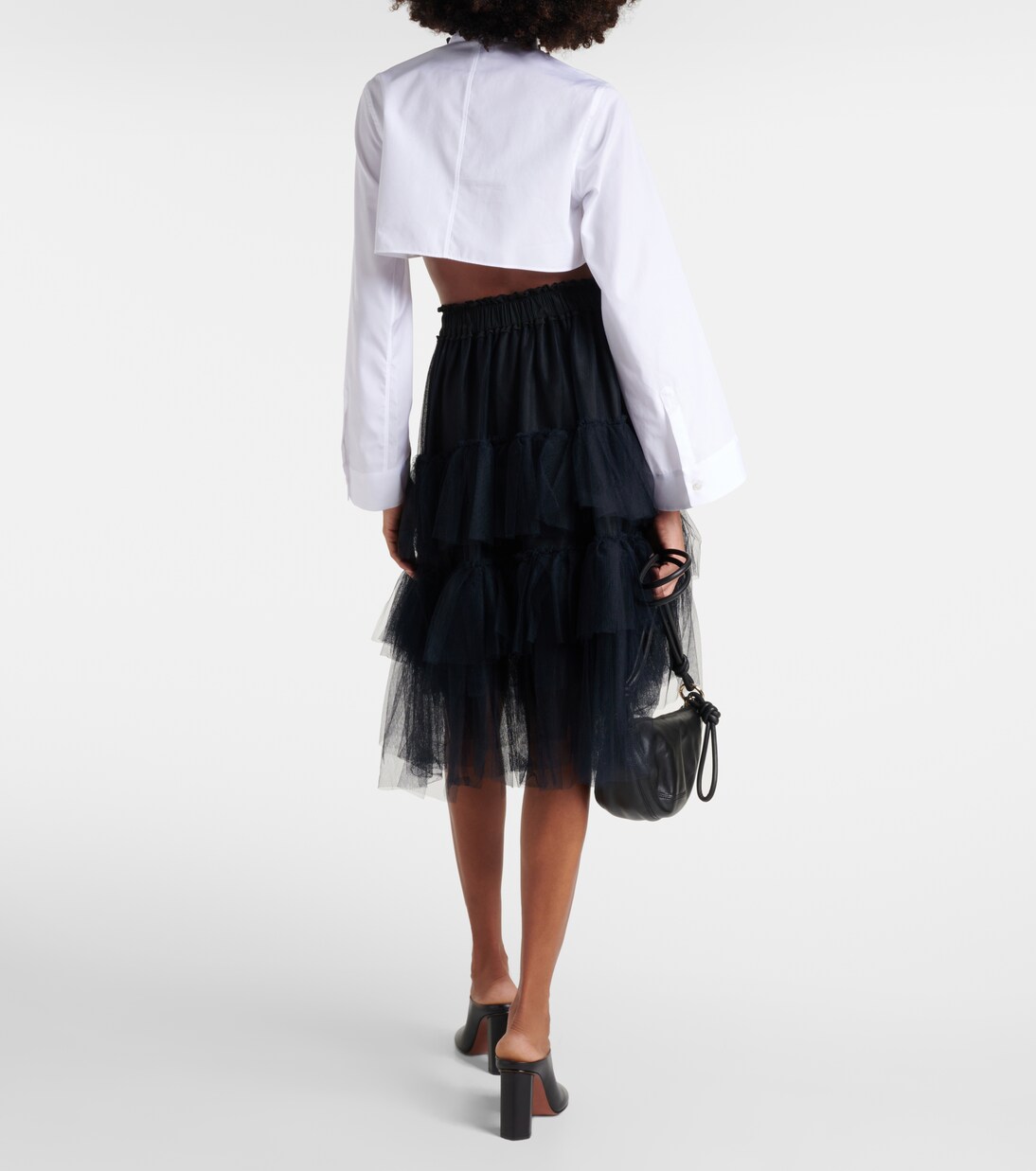 Cropped-Hemd aus Baumwolle | Noir Kei Ninomiya