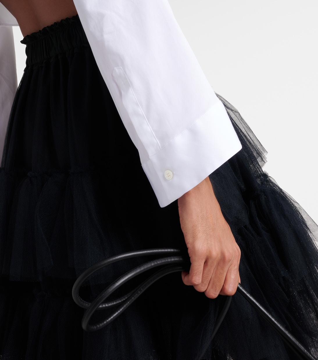 Cropped-Hemd aus Baumwolle | Noir Kei Ninomiya