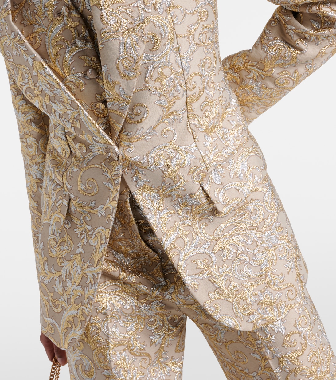 Blazer de botonadura simple con brocado | Stella McCartney