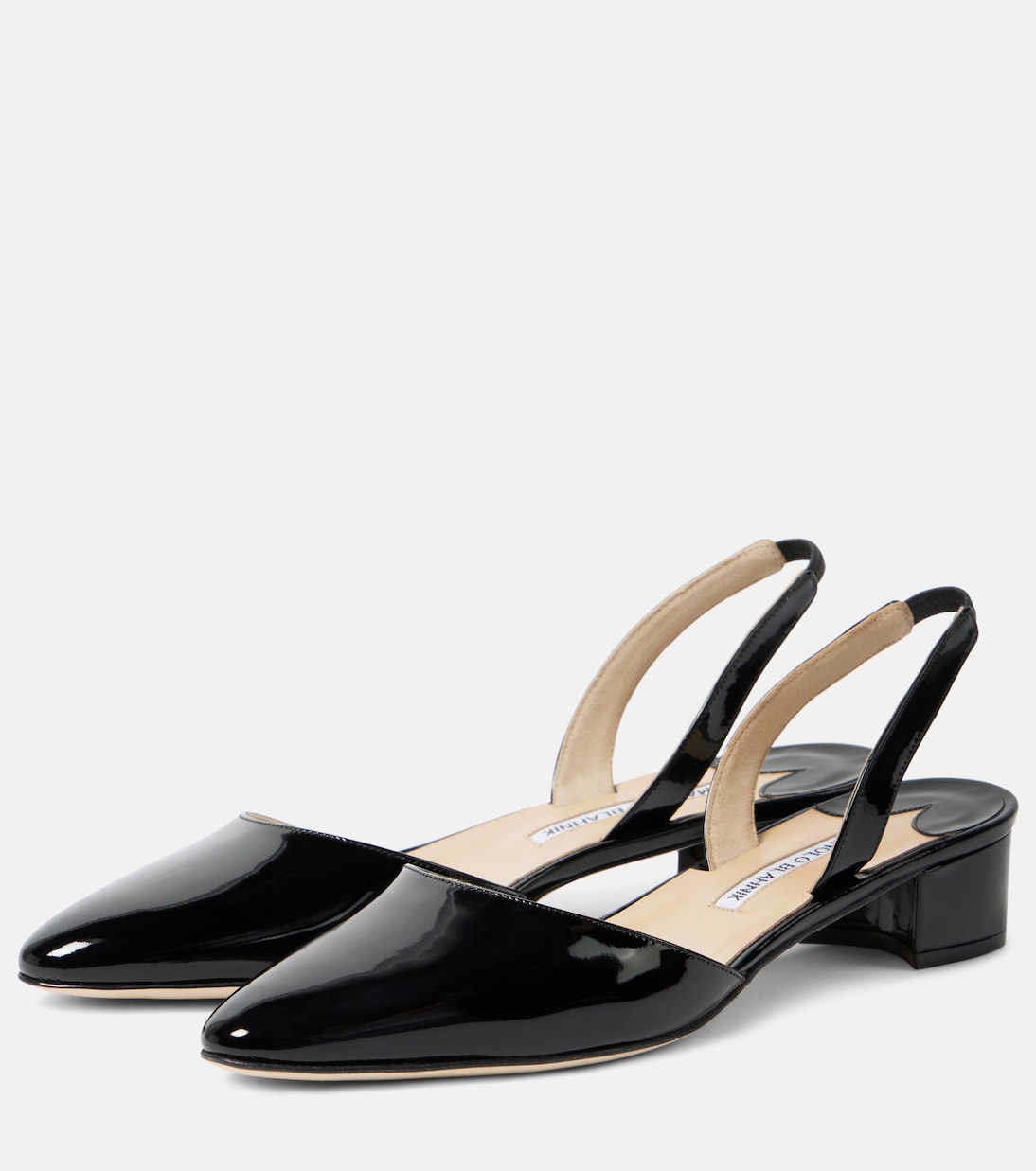 Aspro 30 patent leather slingback pumps | Manolo Blahnik