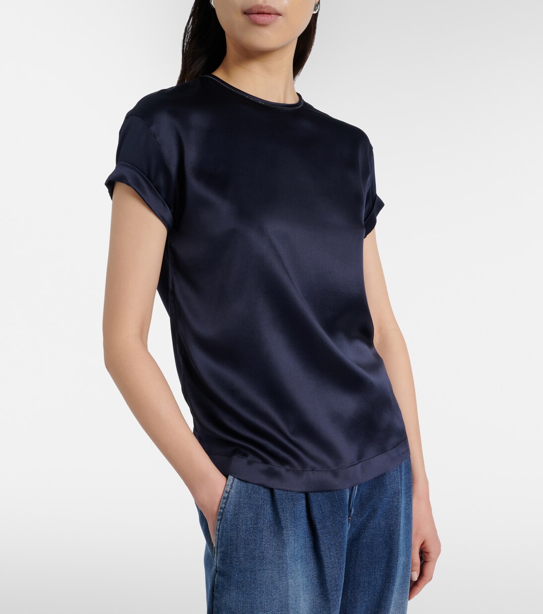 Silk-blend T-shirt | Brunello Cucinelli