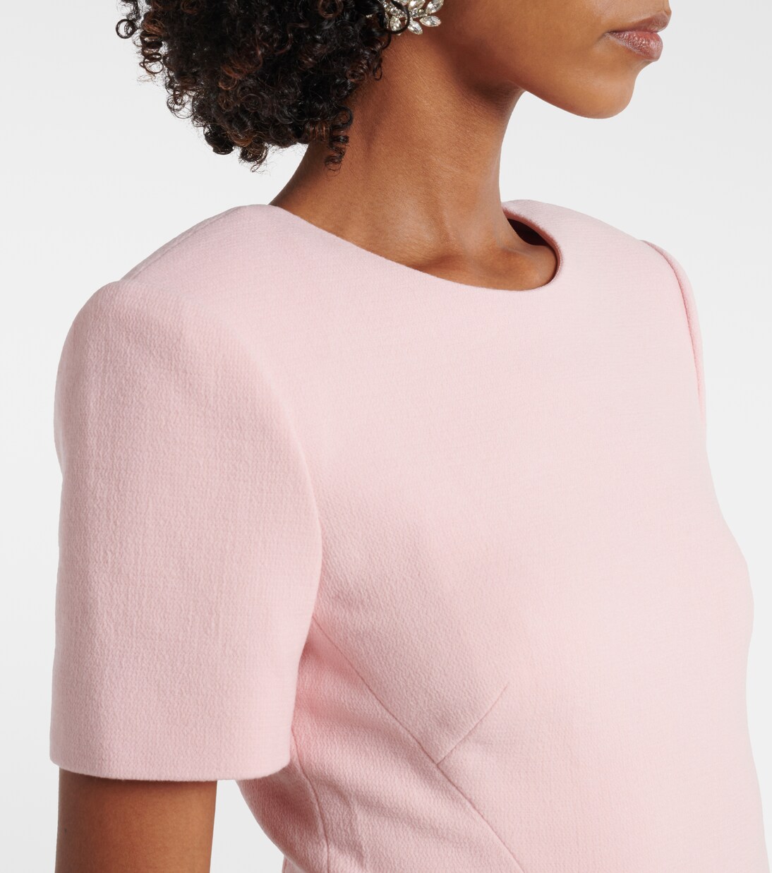 Robe midi en crêpe de laine | Roland Mouret