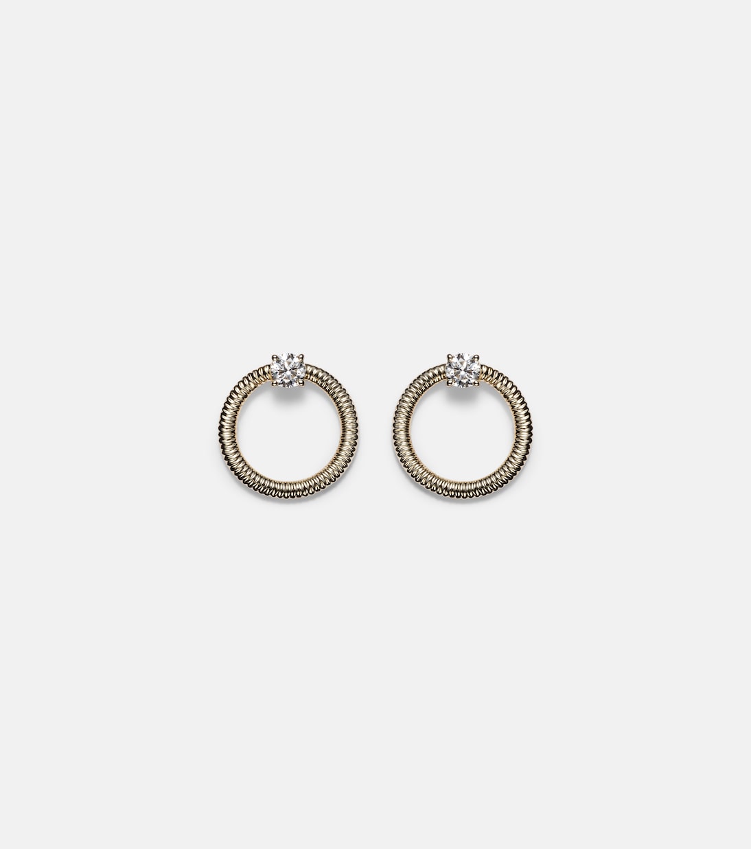Prince 14kt gold earrings with diamonds | Stone and Strand