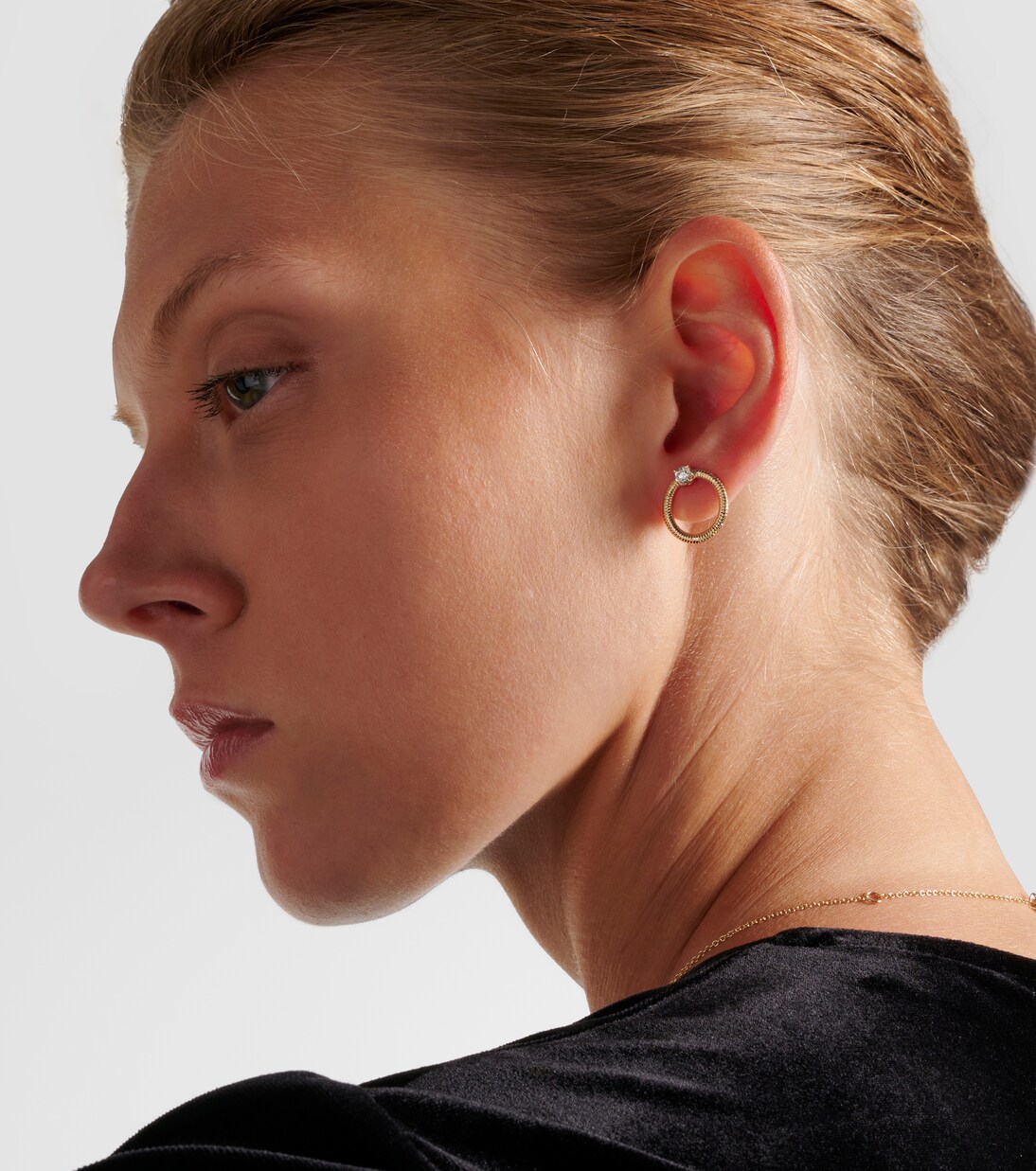 Prince 14kt gold earrings with diamonds | Stone and Strand