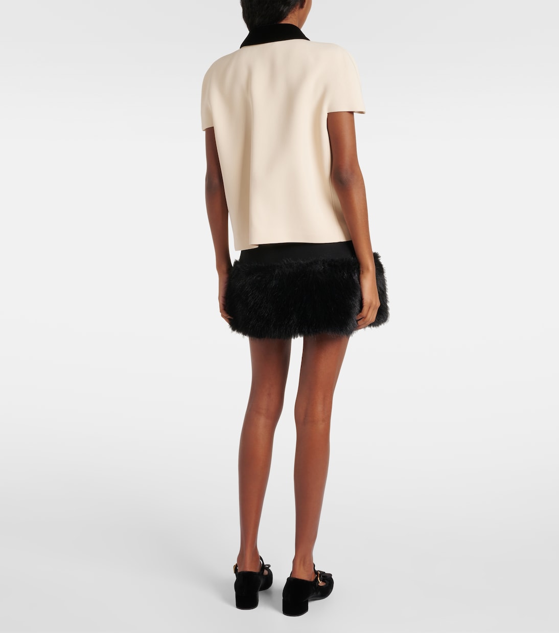 Top de sablé con terciopelo | Prada