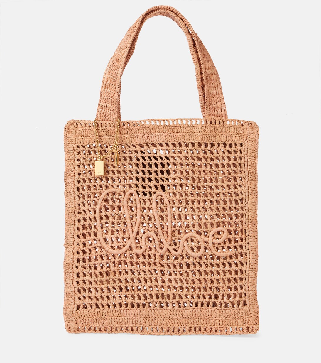 Summer Banana raffia-effect tote bag | Chloé