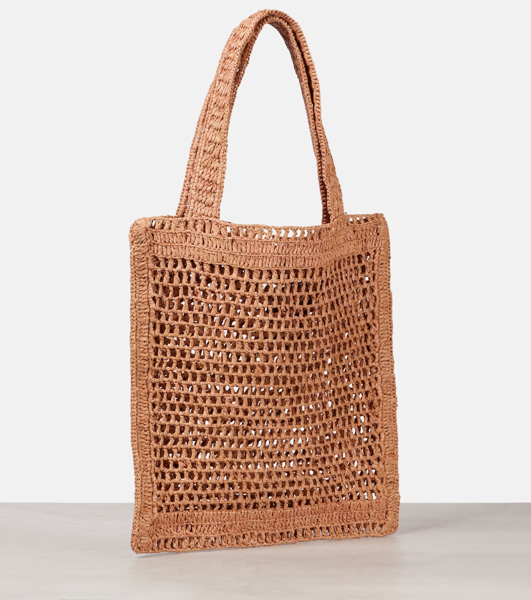Summer Banana raffia-effect tote bag | Chloé