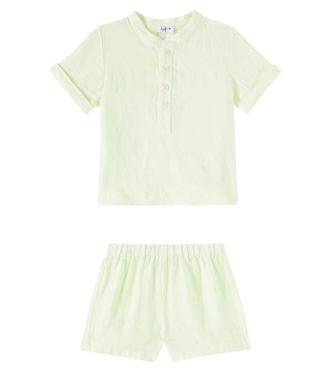 Baby Set aus Hemd und Shorts aus Leinen | Il Gufo