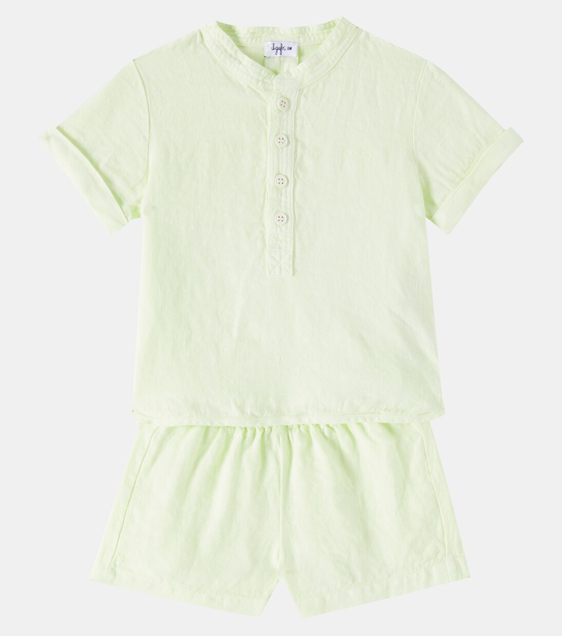 Baby Set aus Hemd und Shorts aus Leinen | Il Gufo