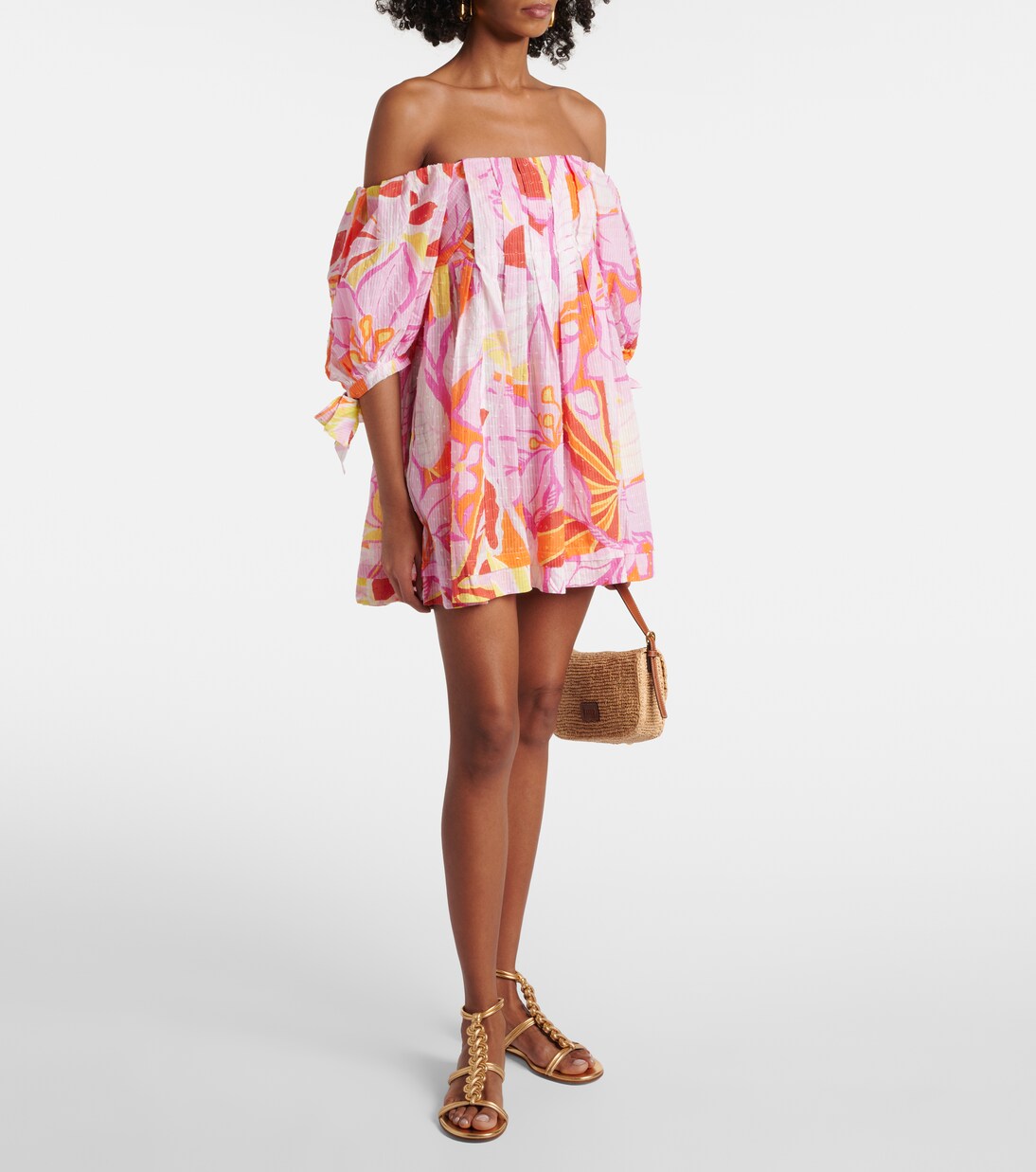Robe Catalina imprimée en coton | Poupette St Barth