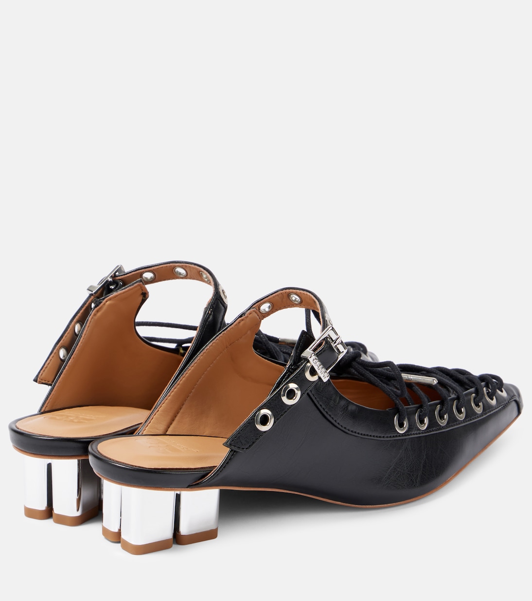 Mules en cuir synthétique | Ganni