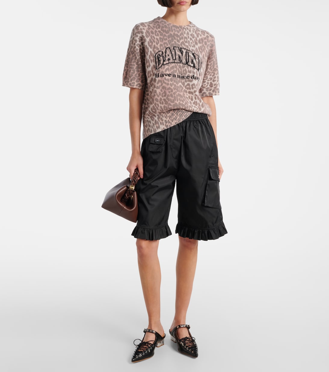 Mules en cuir synthétique | Ganni