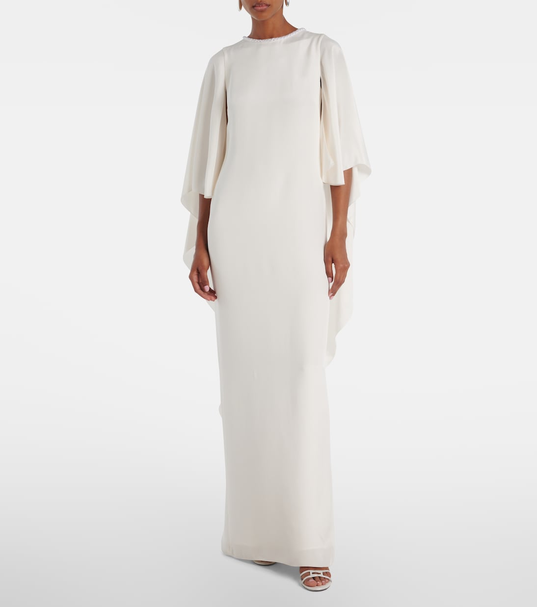 Abito lungo Poker in seta con mantella | Max Mara