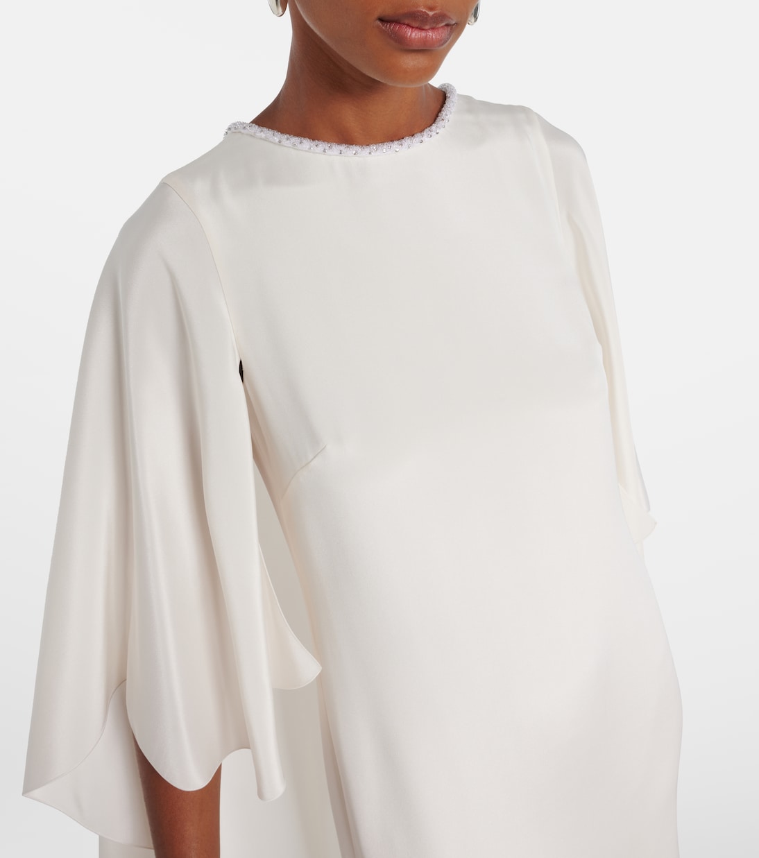 Abito lungo Poker in seta con mantella | Max Mara