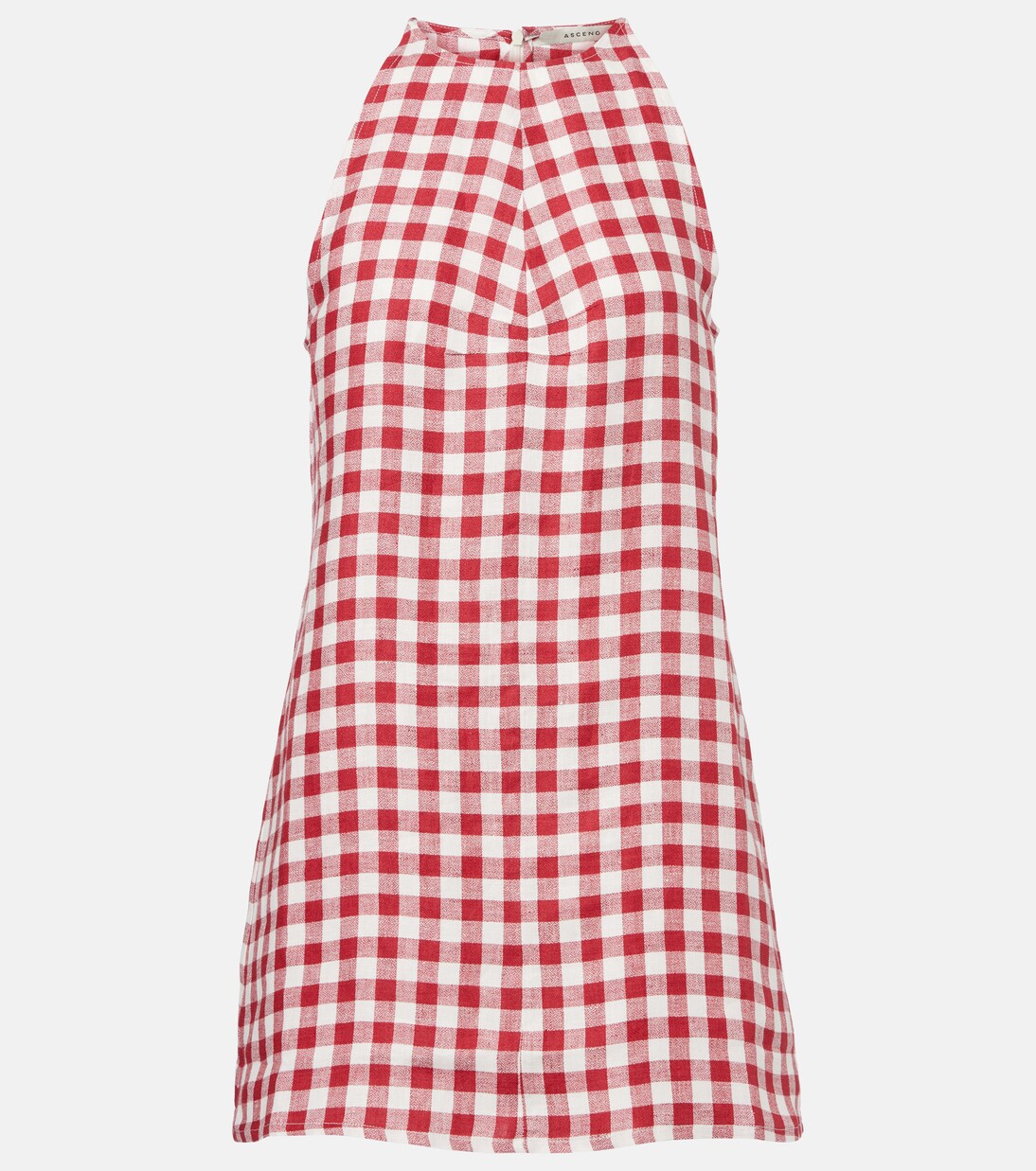 Robe Antigua en lin à carreaux vichy | Asceno