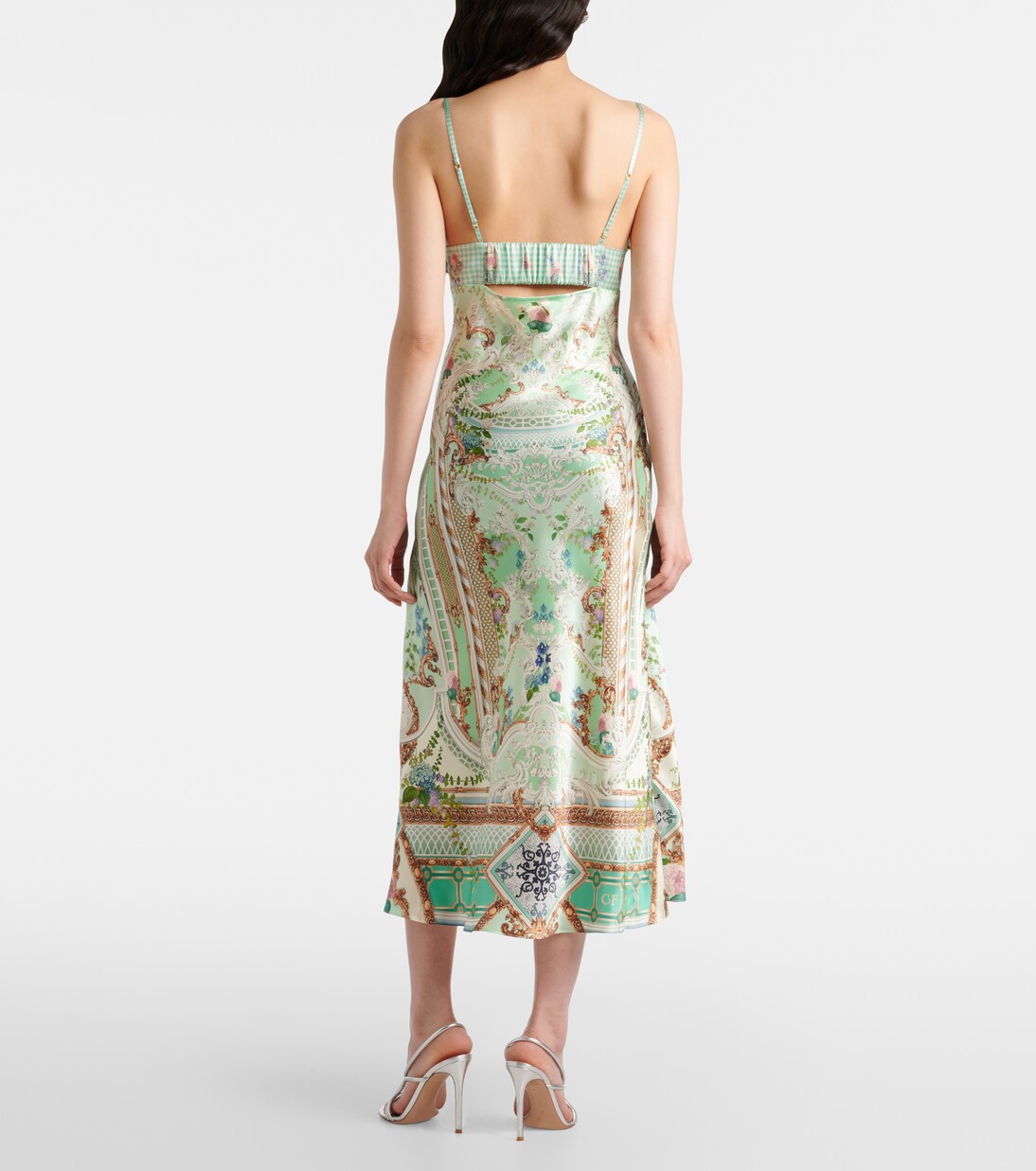 Gathered silk midi dress | Camilla