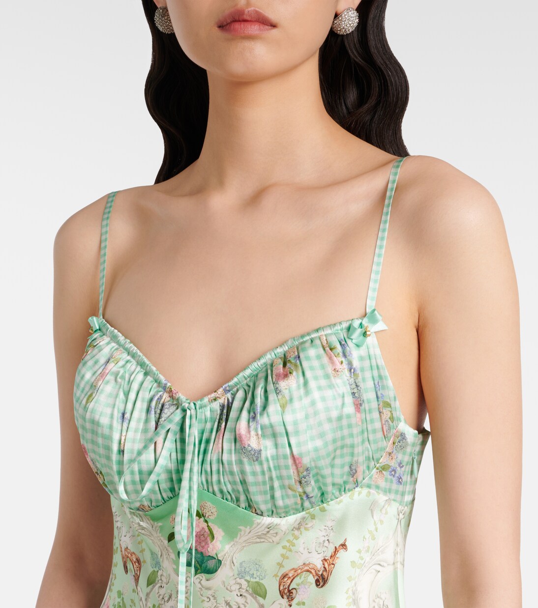 Gathered silk midi dress | Camilla