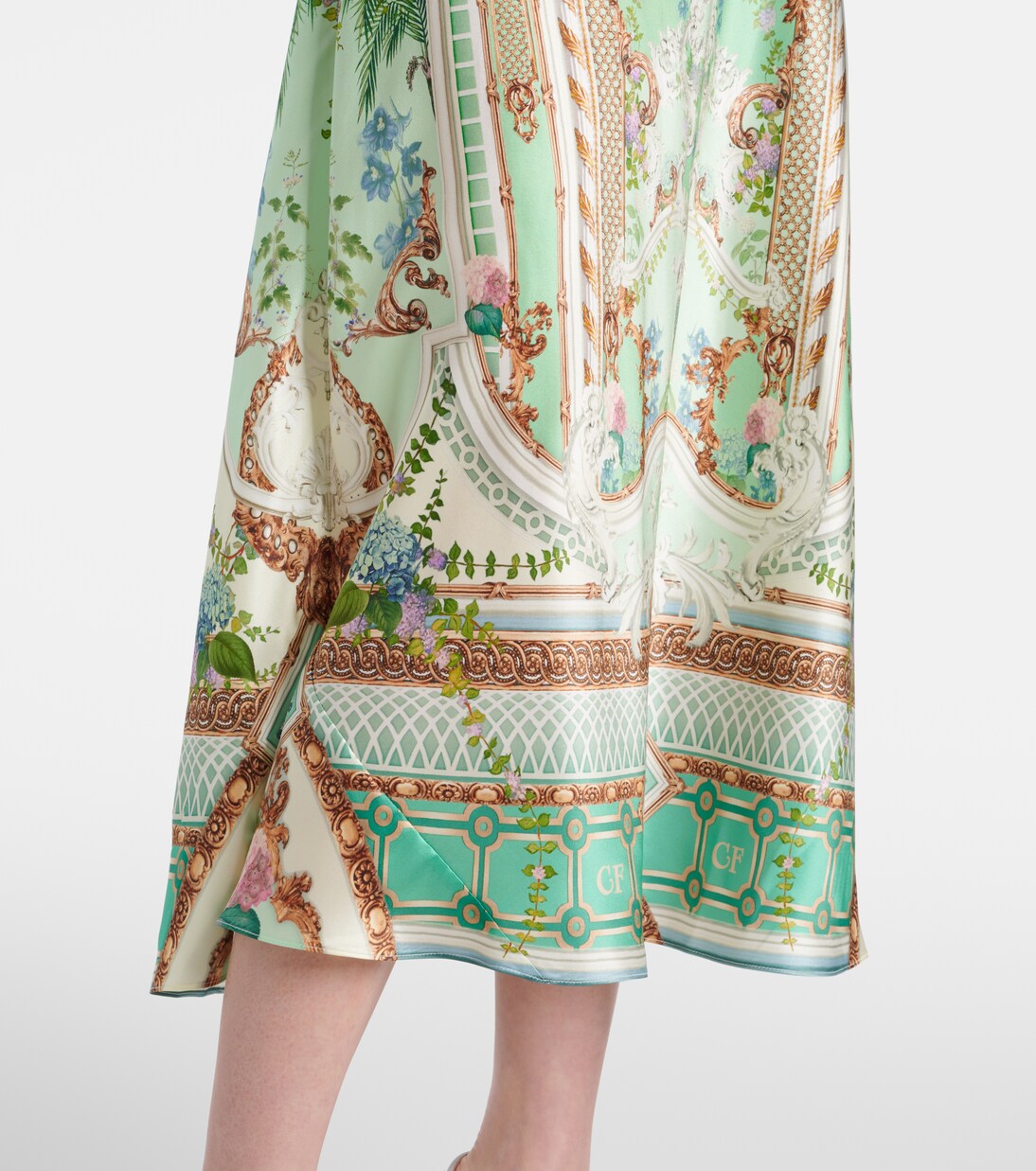 Gathered silk midi dress | Camilla