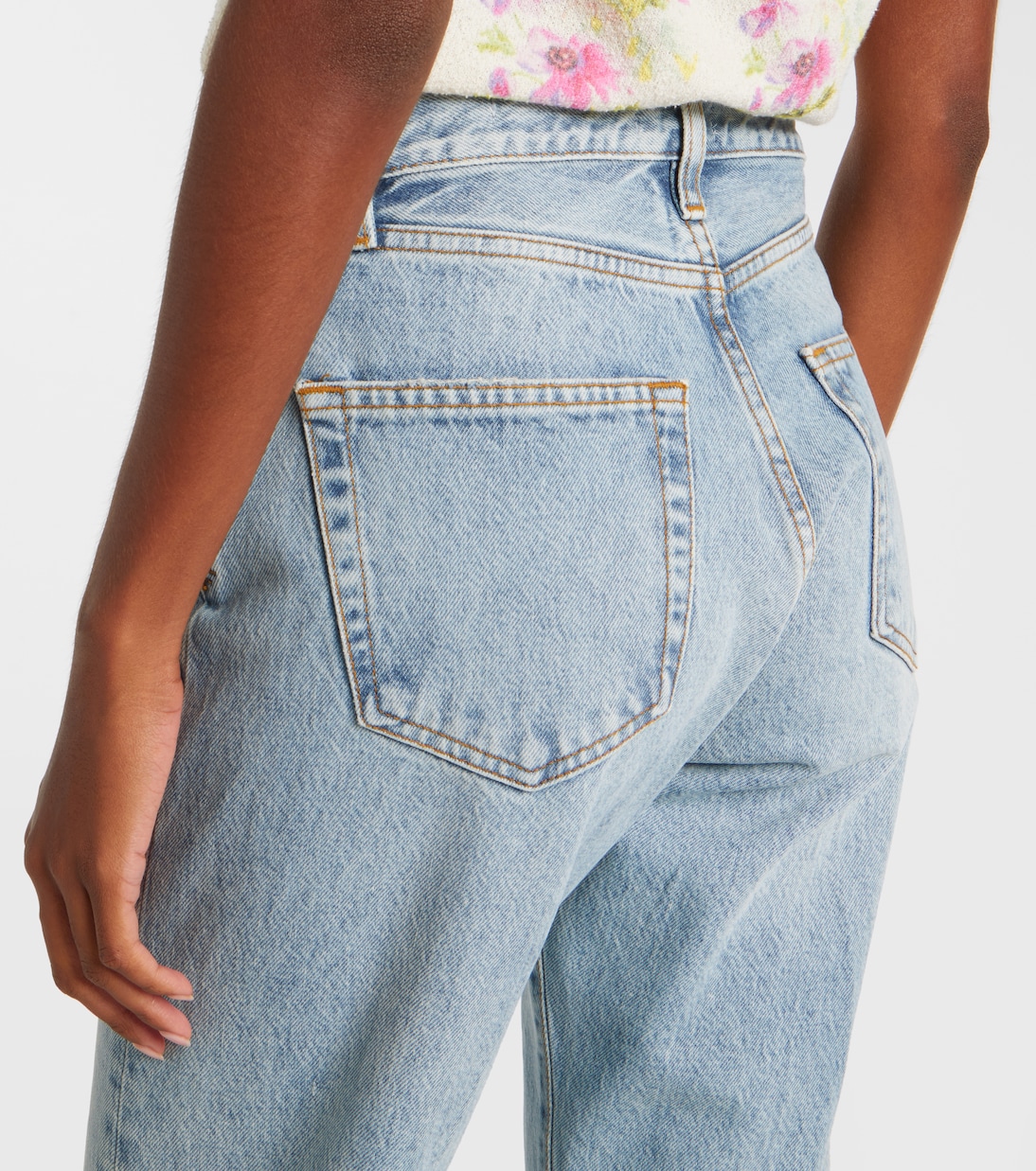 High-Rise Straight Jeans The Vertical Crop | Frame