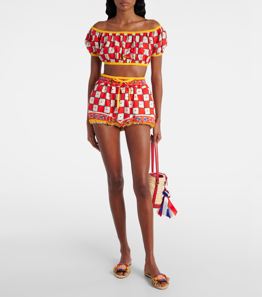 Bedruckte Shorts aus Baumwolle | Dolce&Gabbana