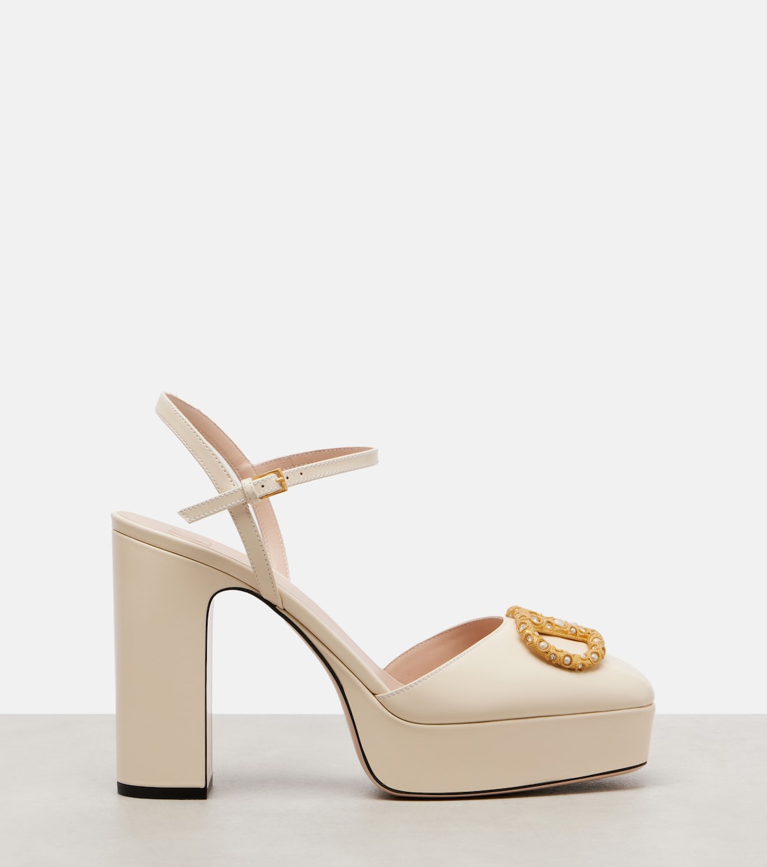VLogo 115 leather platform pumps | Valentino Garavani