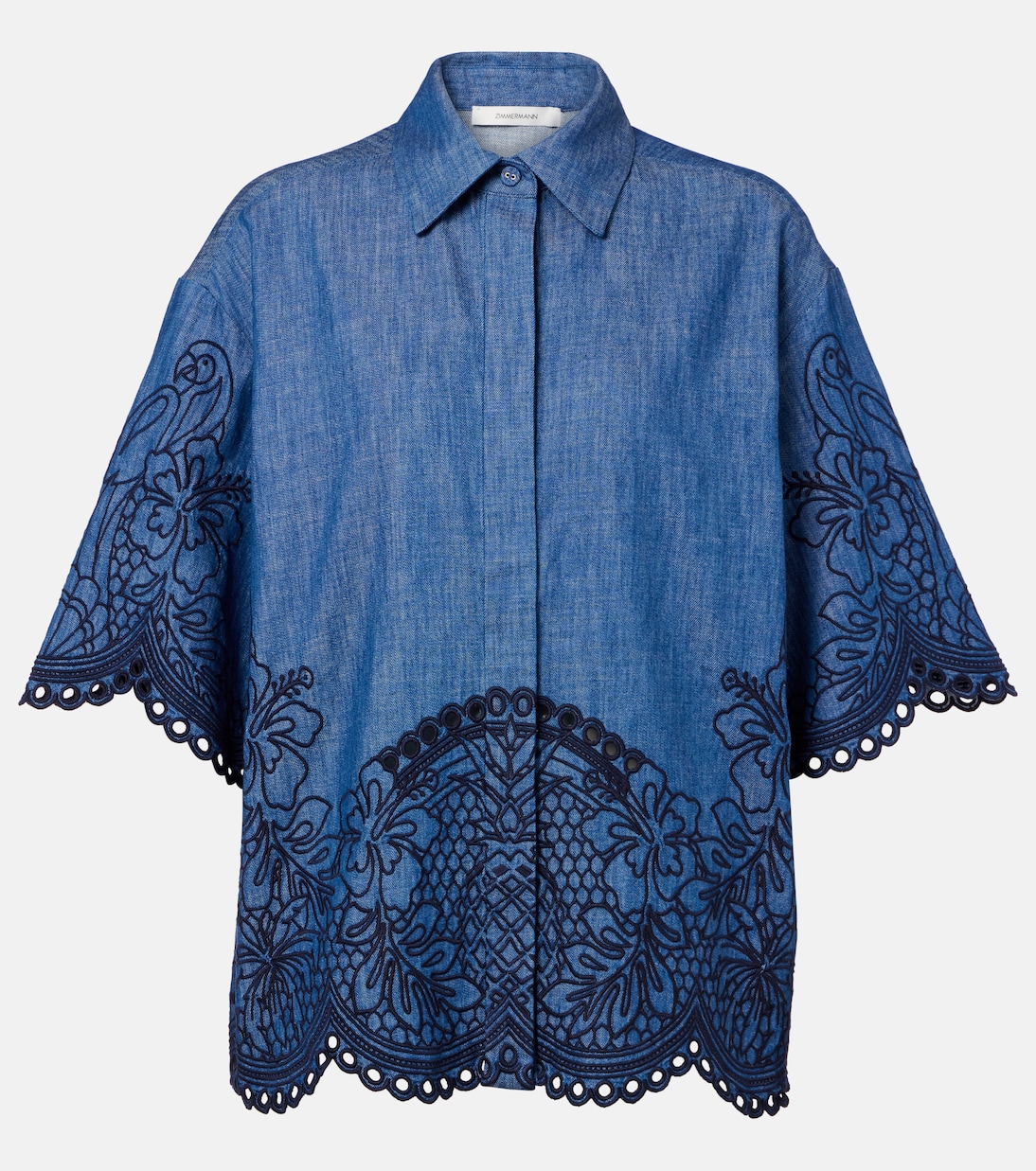 Camicia di jeans Coco con ricamo | Zimmermann
