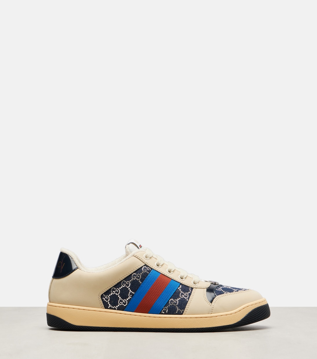 Sneakers Screener GG in denim con pelle | Gucci