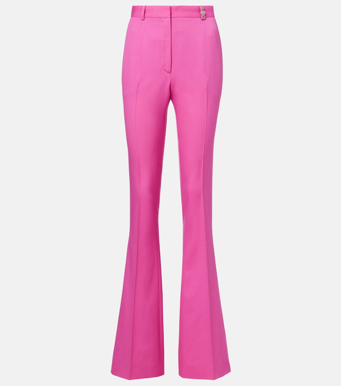 Embellished high-rise wool flared pants | Versace