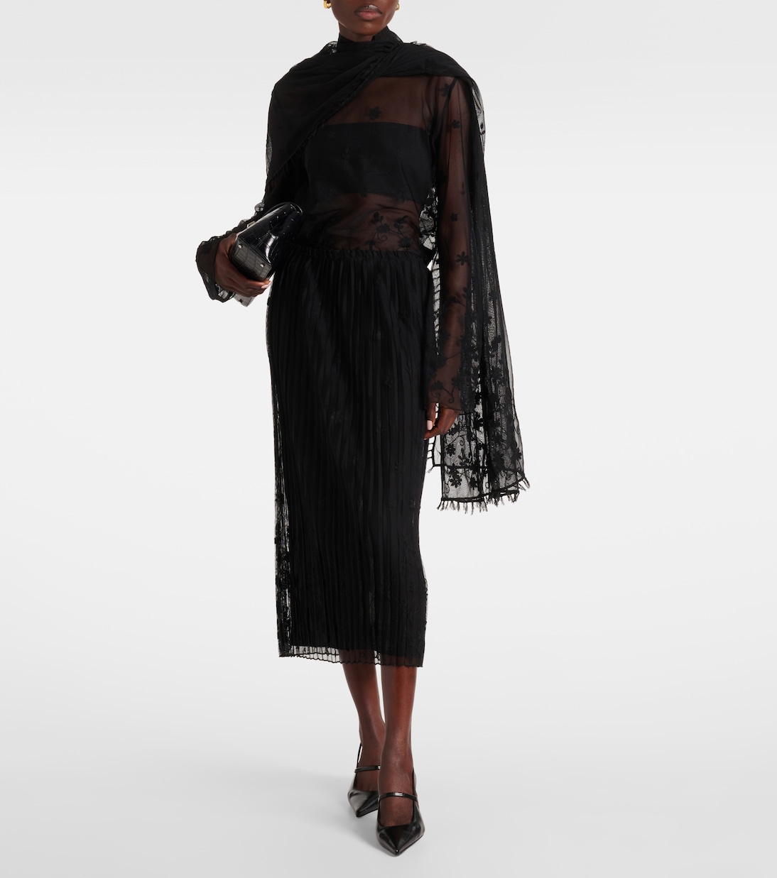 Embroidered tulle blouse | Toteme