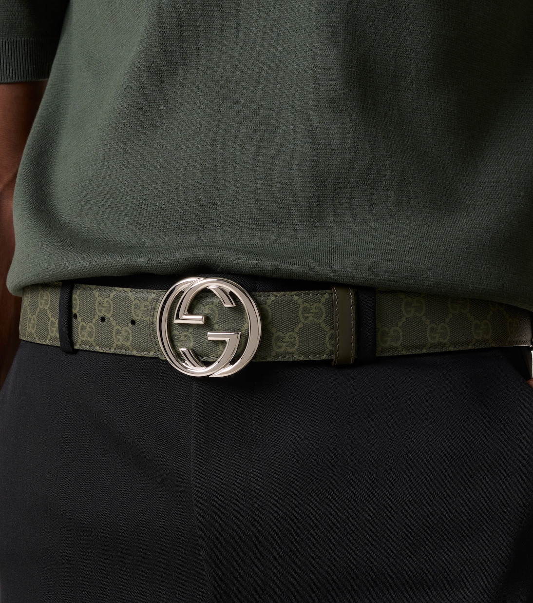 Wendbarer Gürtel GG aus Leder | Gucci