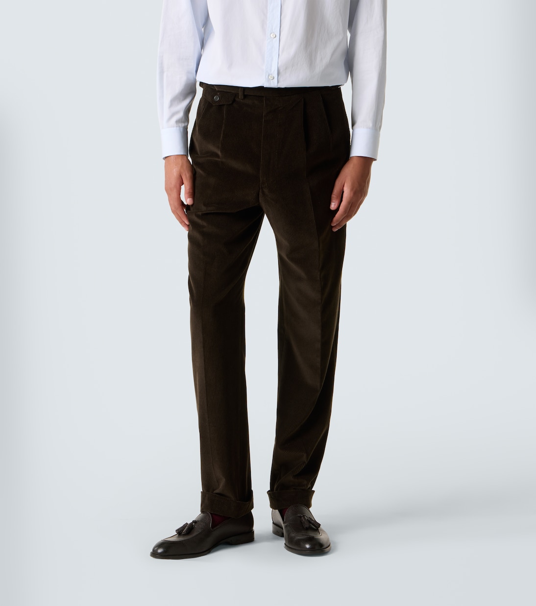 Cotton and cashmere corduroy straight pants | Dunhill