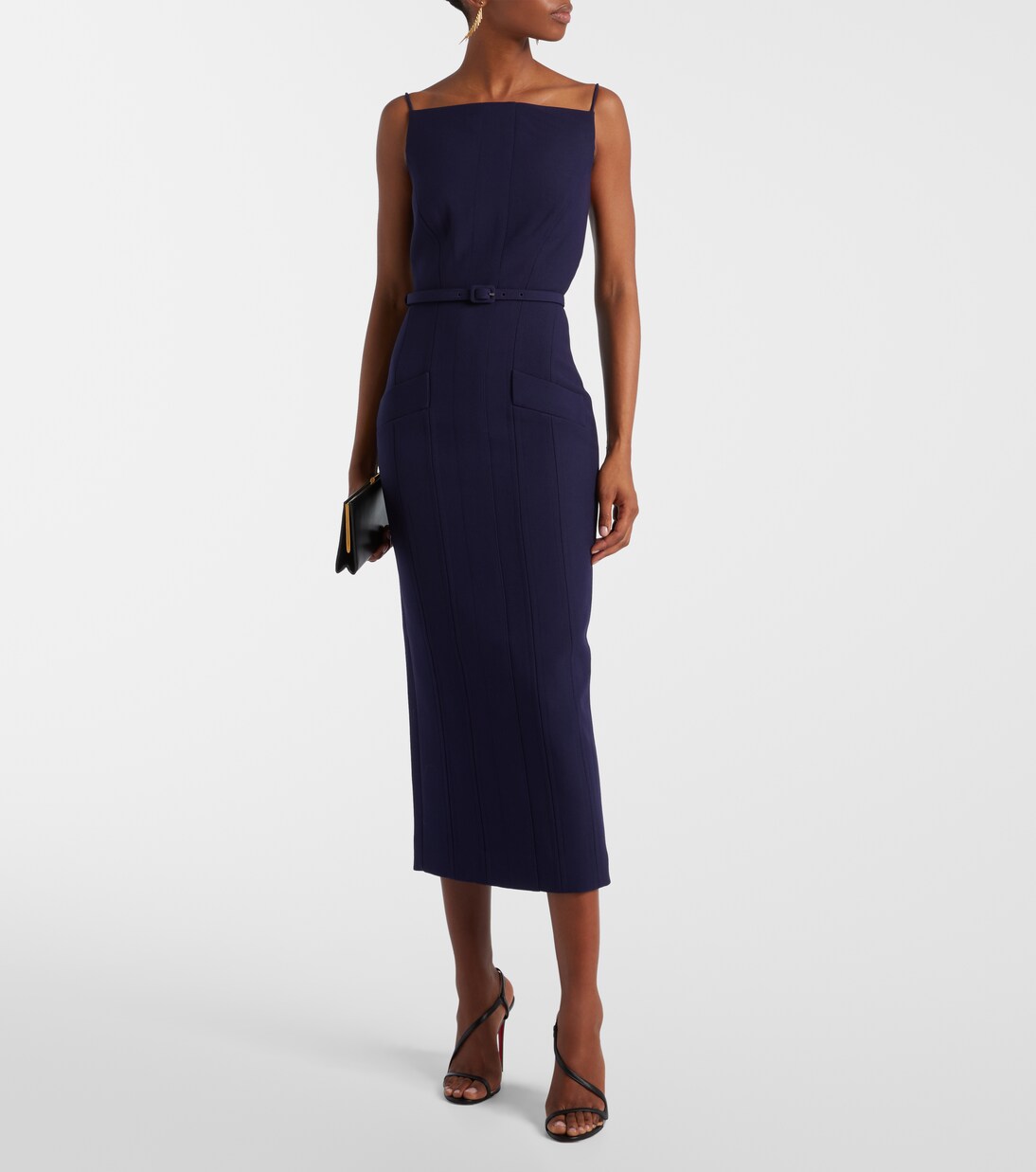 Robe midi en crêpe | Roland Mouret