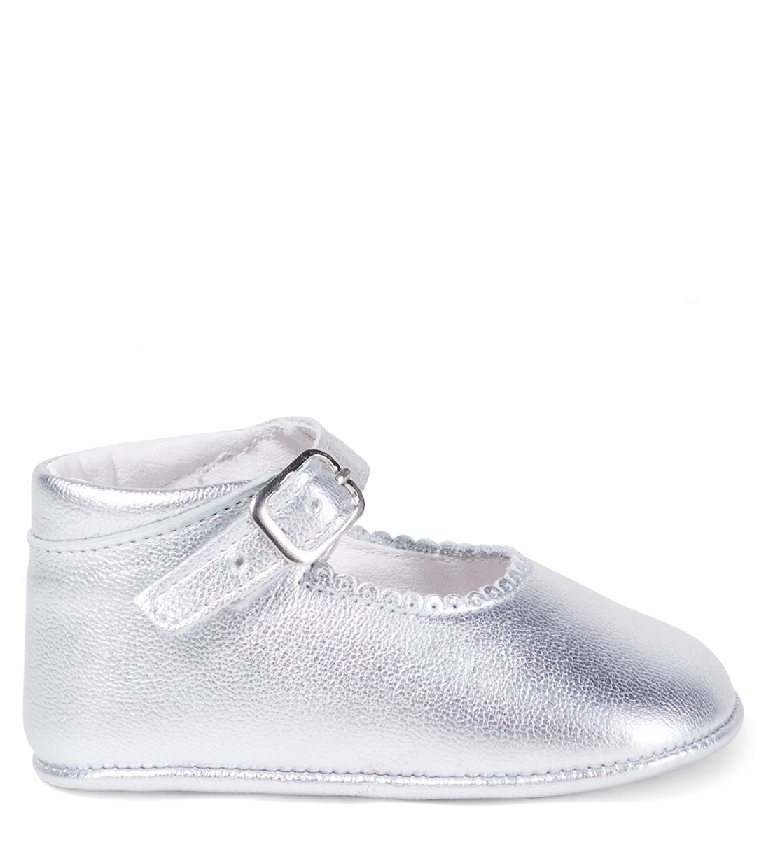 Baby metallic leather Mary Jane flats | La Coqueta