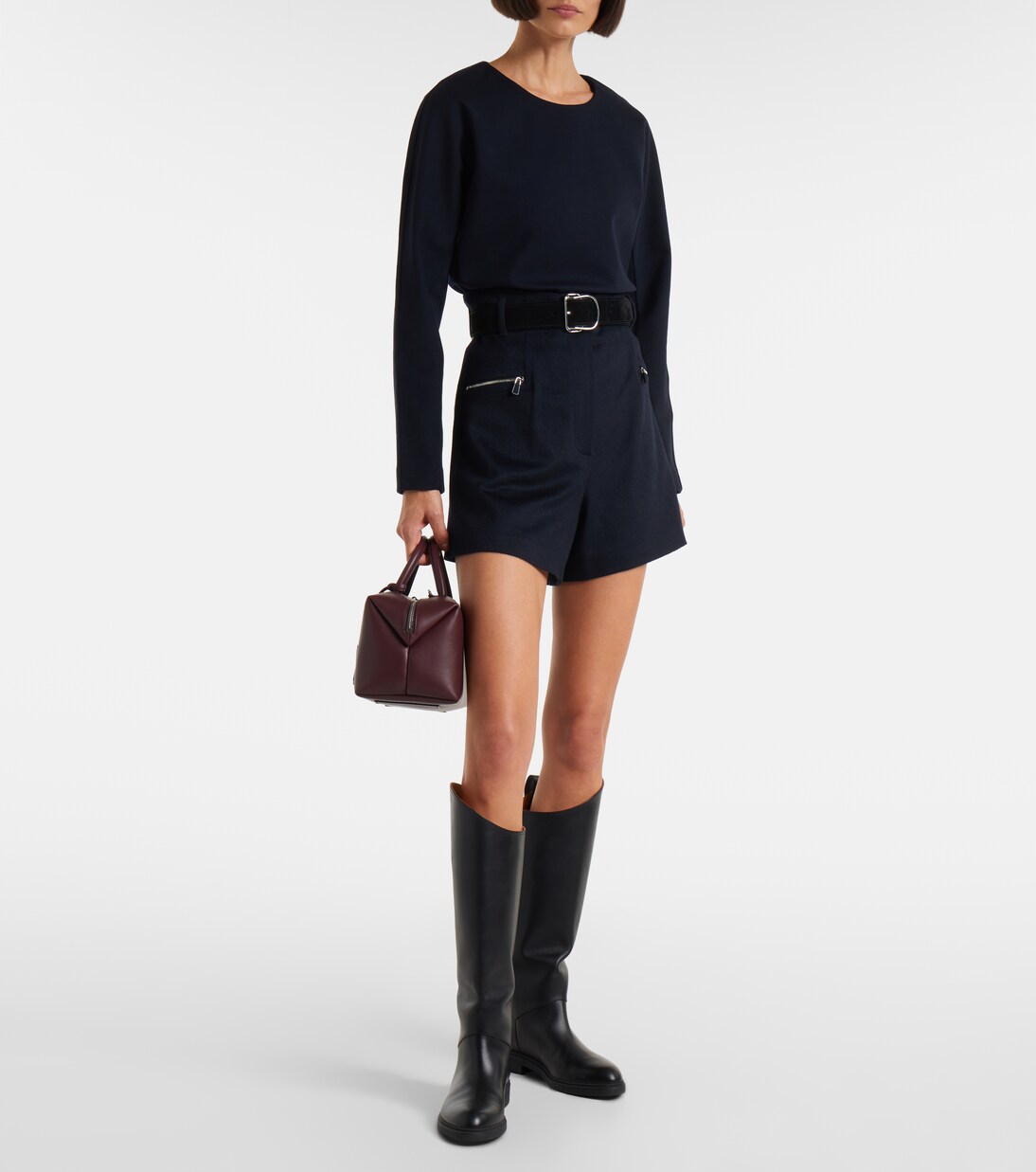 Girello wool and cotton-blend top | Max Mara