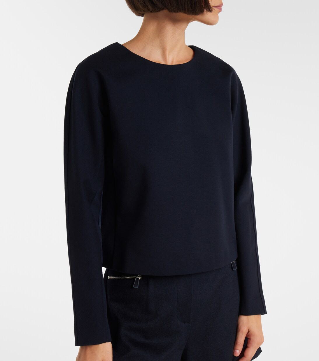 Girello wool and cotton-blend top | Max Mara