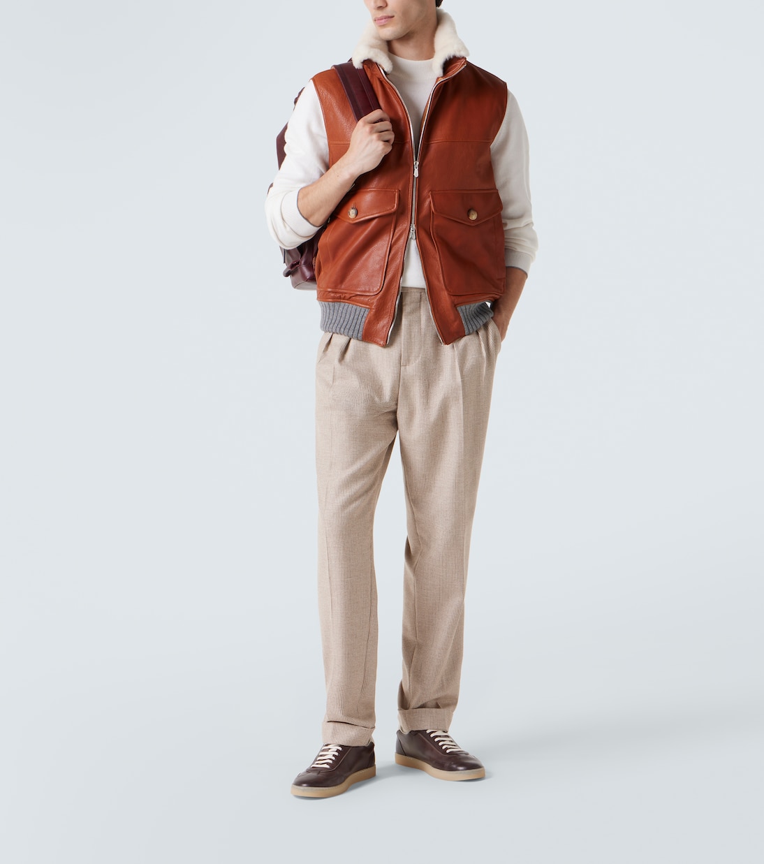 Leather sneakers | Brunello Cucinelli