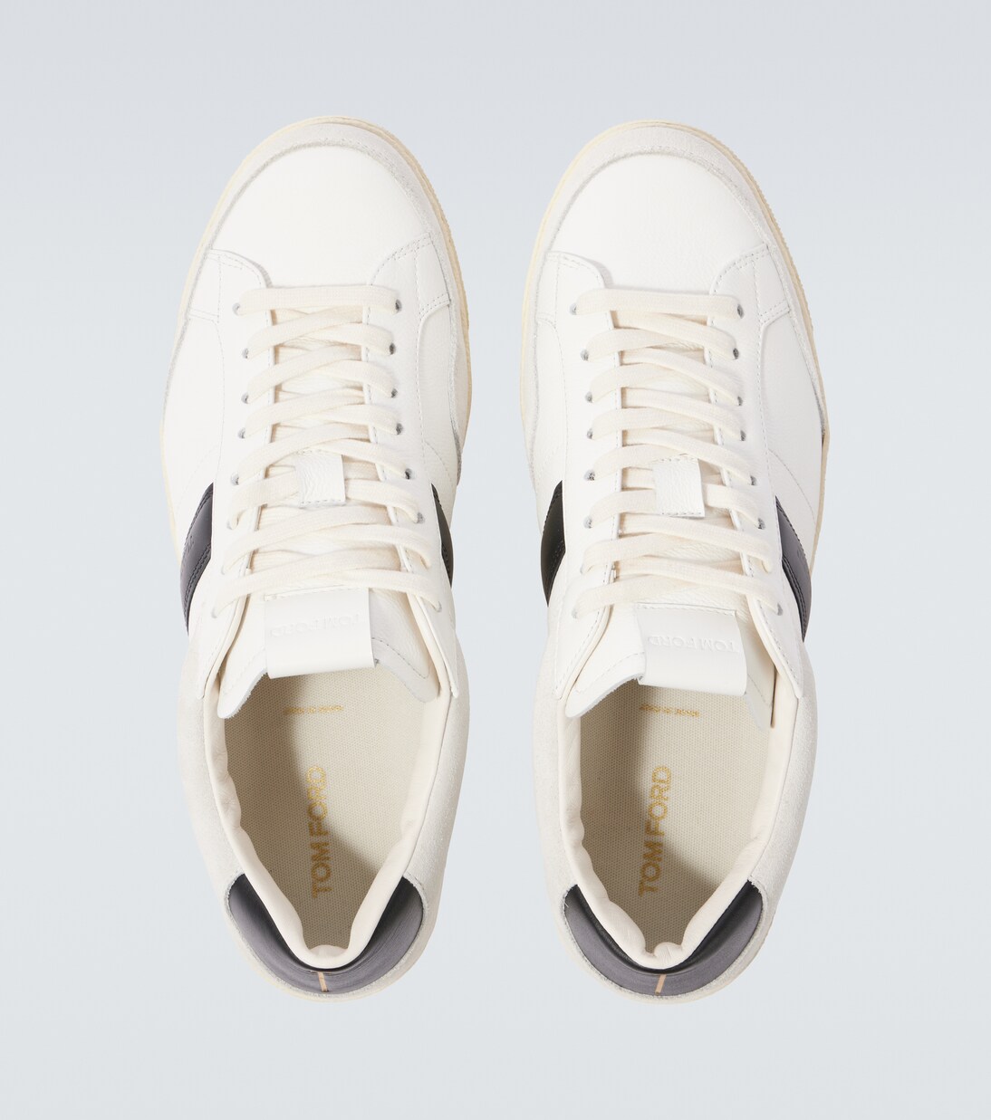 Sneakers aus Leder mit Veloursleder | Tom Ford