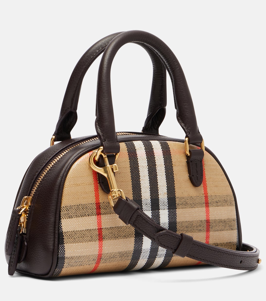 Highlands Mini Burberry Check tote bag | Burberry