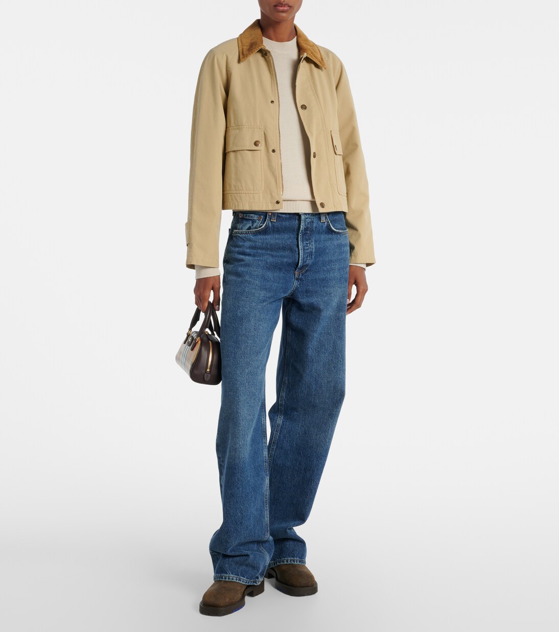 Highlands Mini Burberry Check tote bag | Burberry