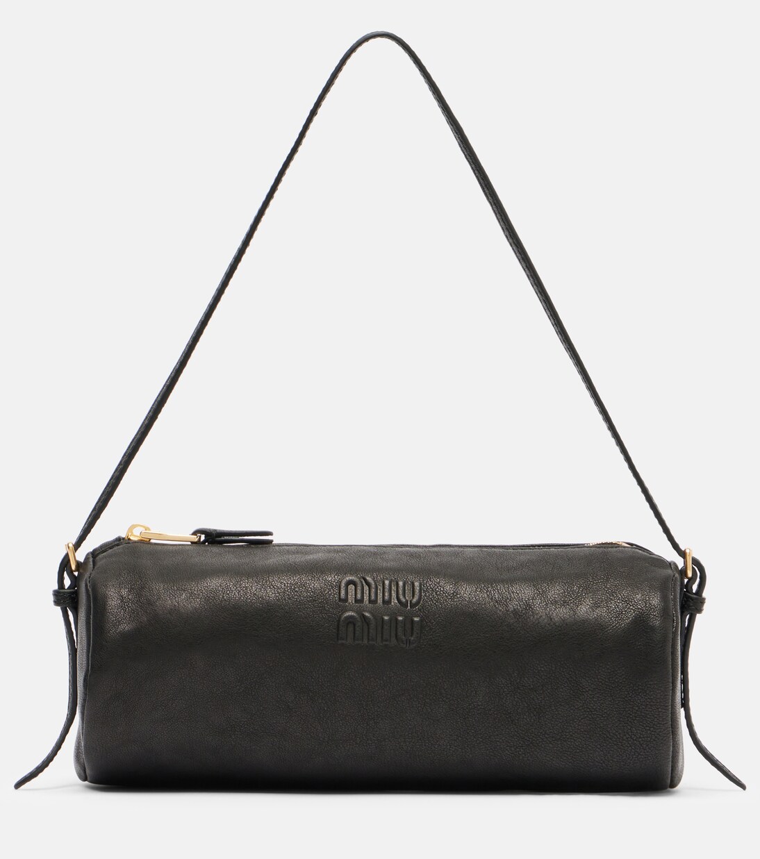 Logo leather shoulder bag  | Miu Miu
