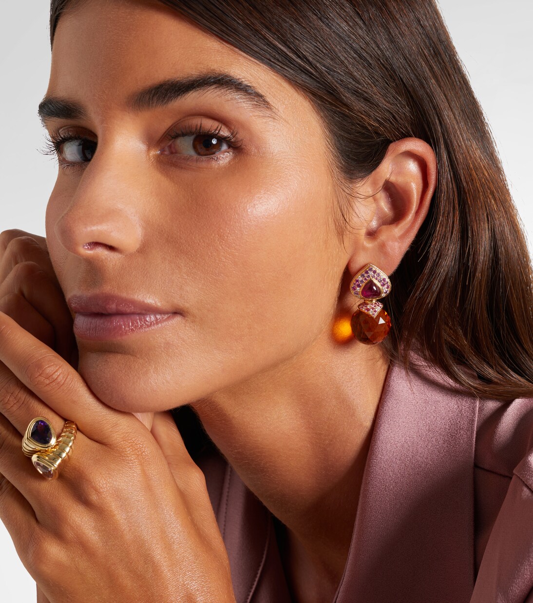 Boucles d'oreilles Acilla en or 18 ct et pierres précieuses | Marina B