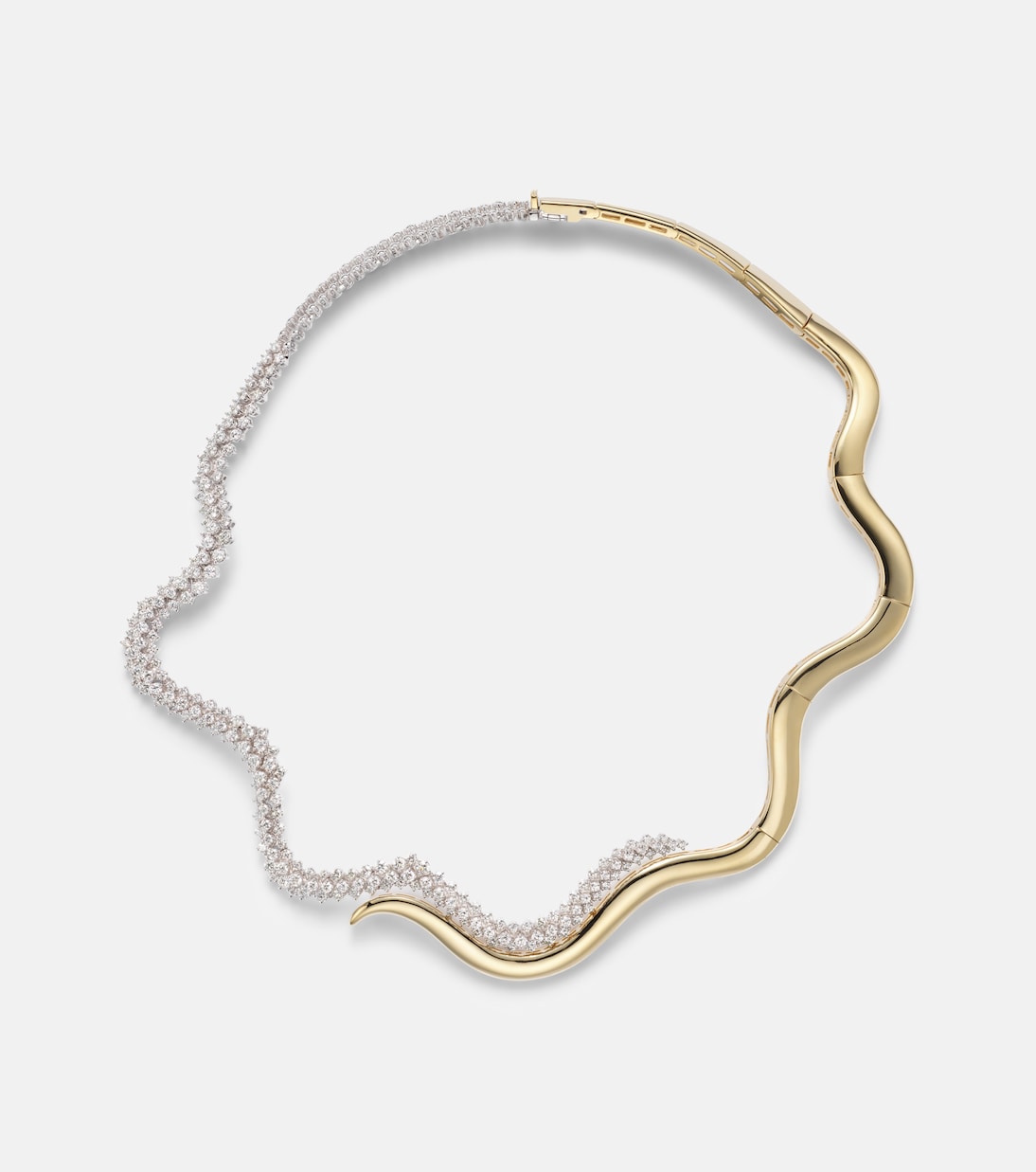 Choker Golden Strada aus 18kt Gelb- und Weißgold (750/1000) mit Diamanten | Yeprem