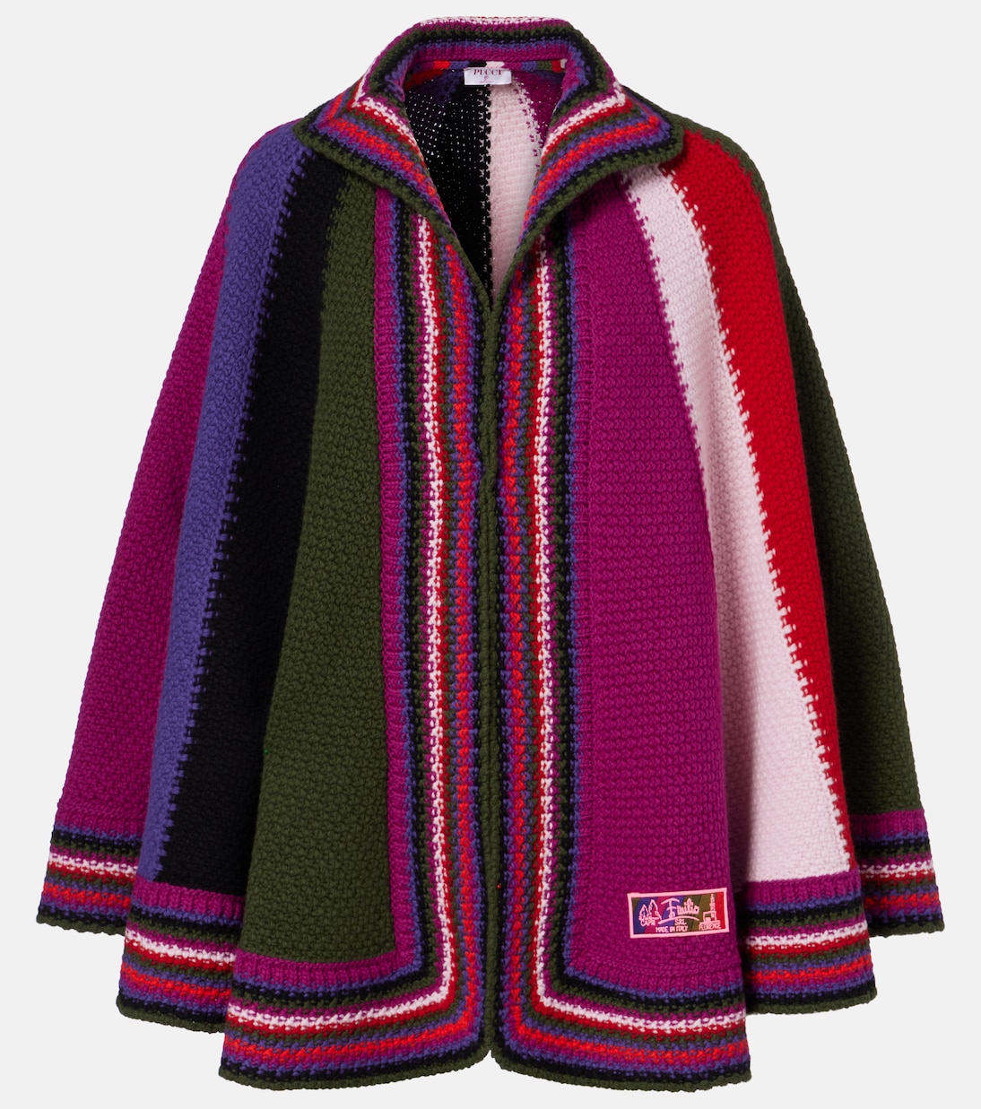 Colorblocked wool cape | Pucci