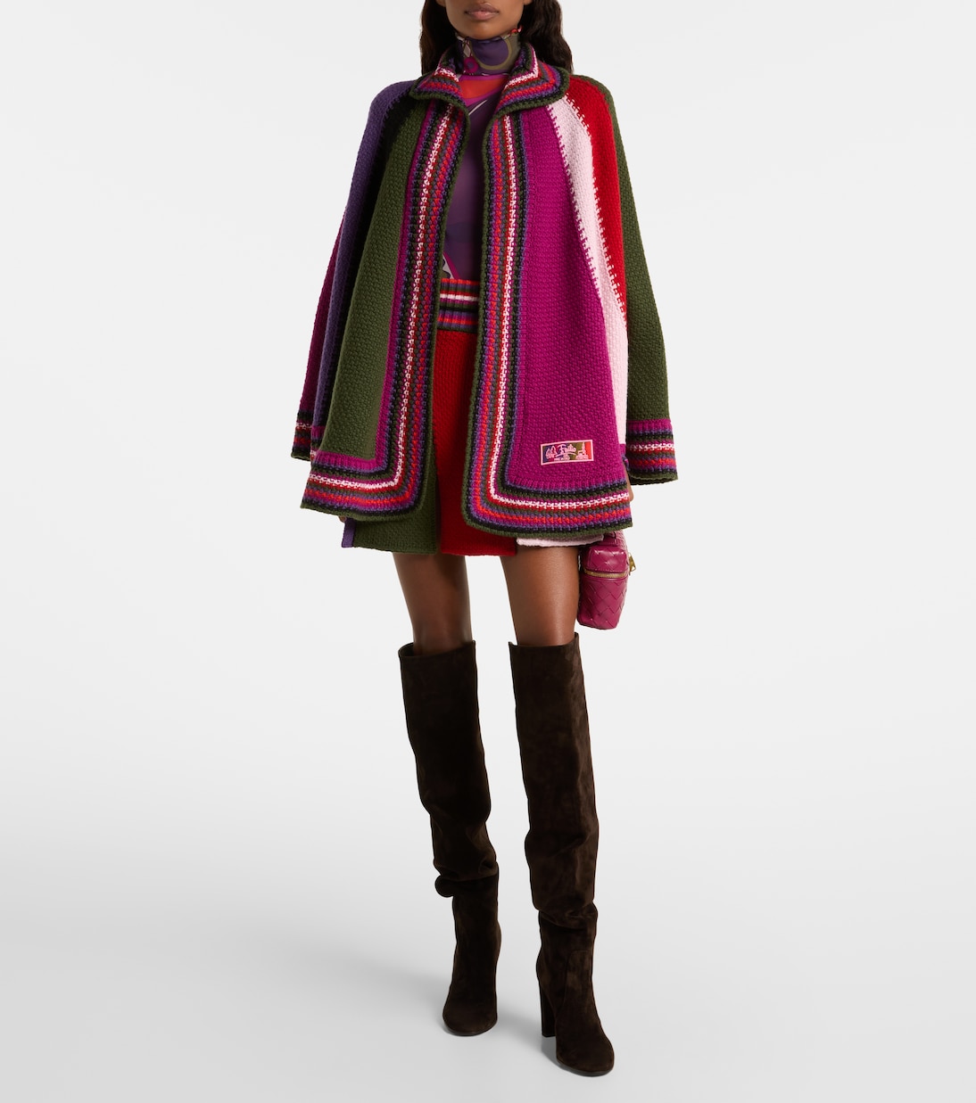 Colorblocked wool cape | Pucci