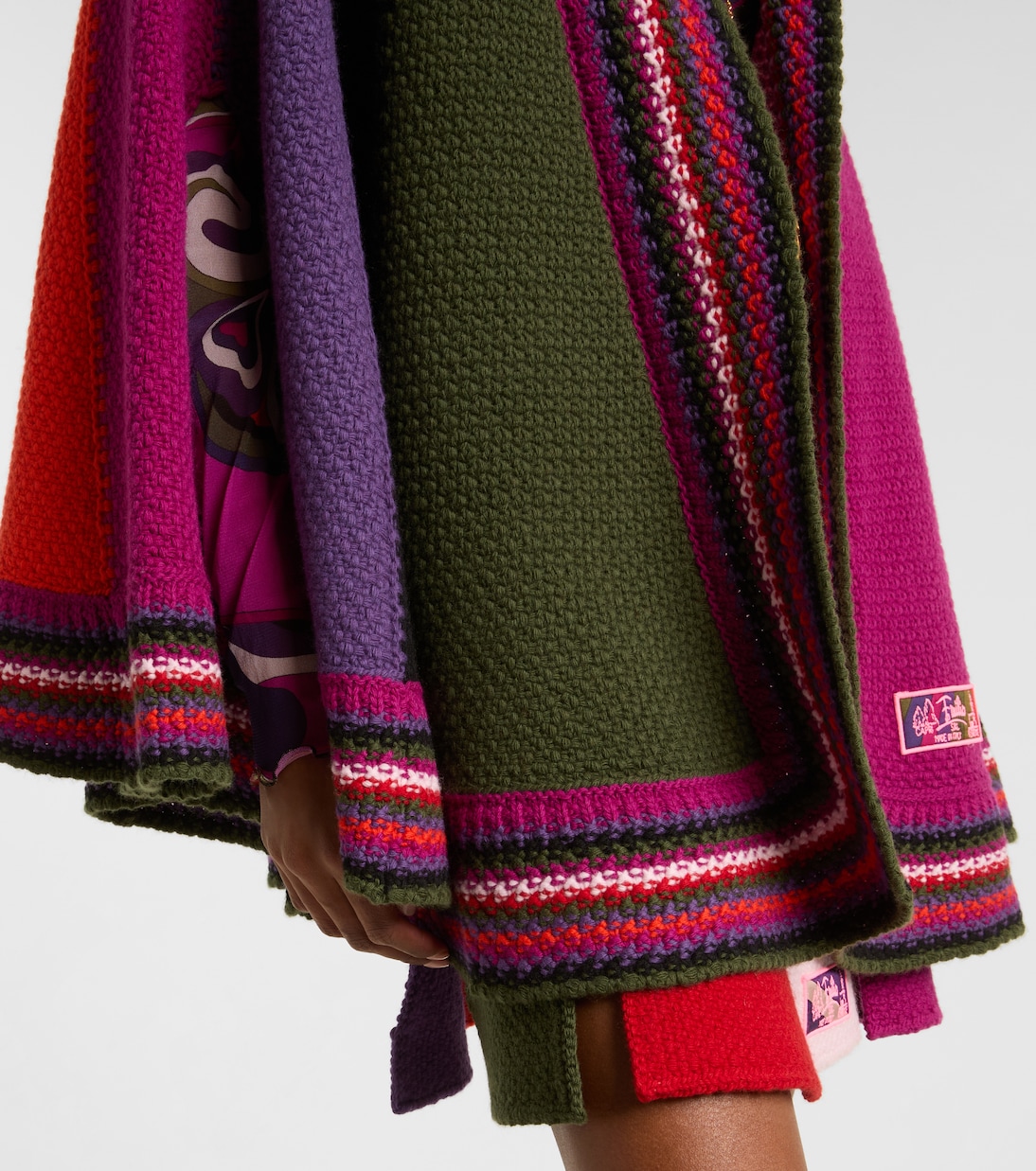 Colorblocked wool cape | Pucci