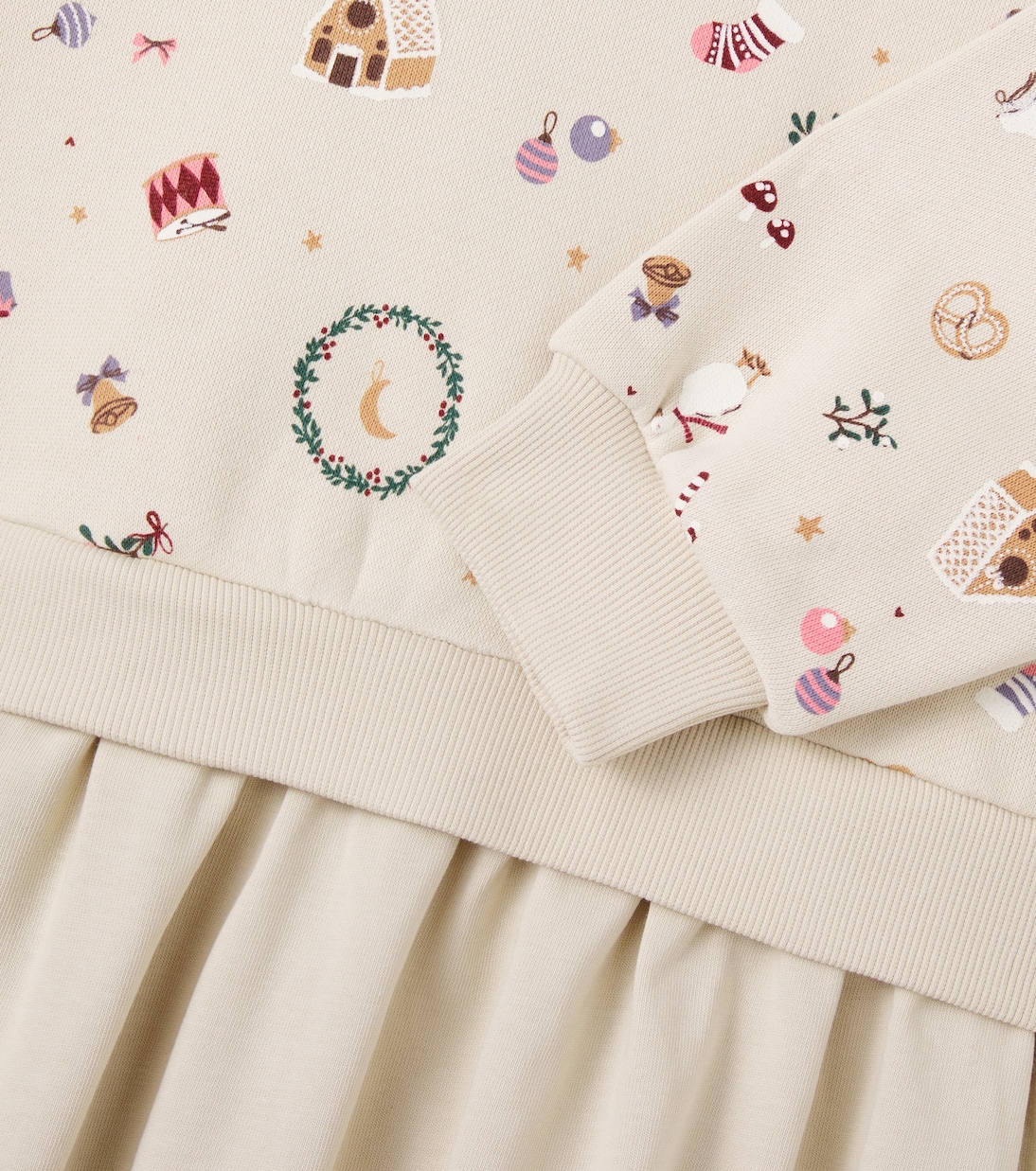 Bedrucktes Kleid Maggie aus Baumwoll-Jersey | Wheat