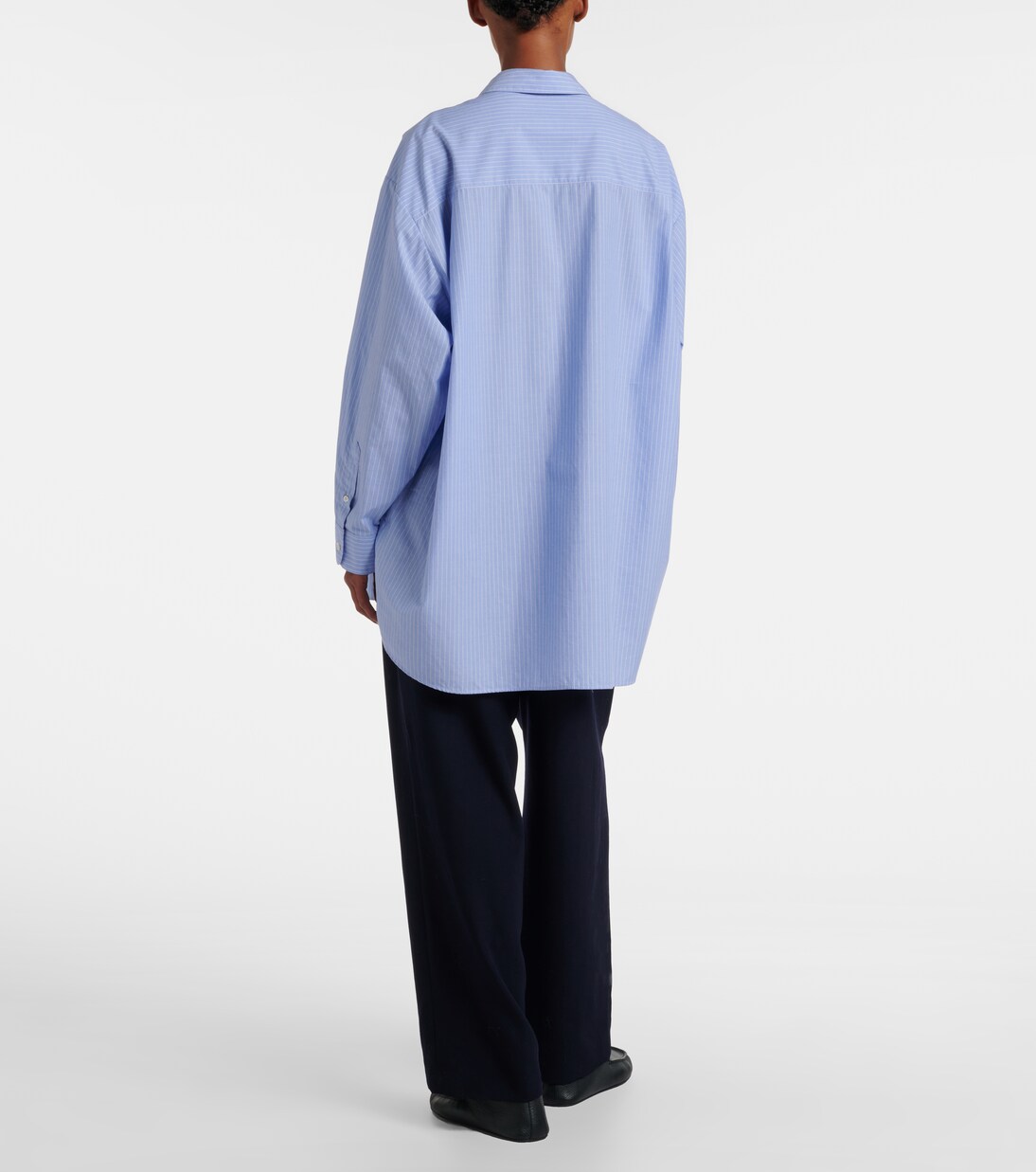 Luka striped cotton poplin shirt | The Row