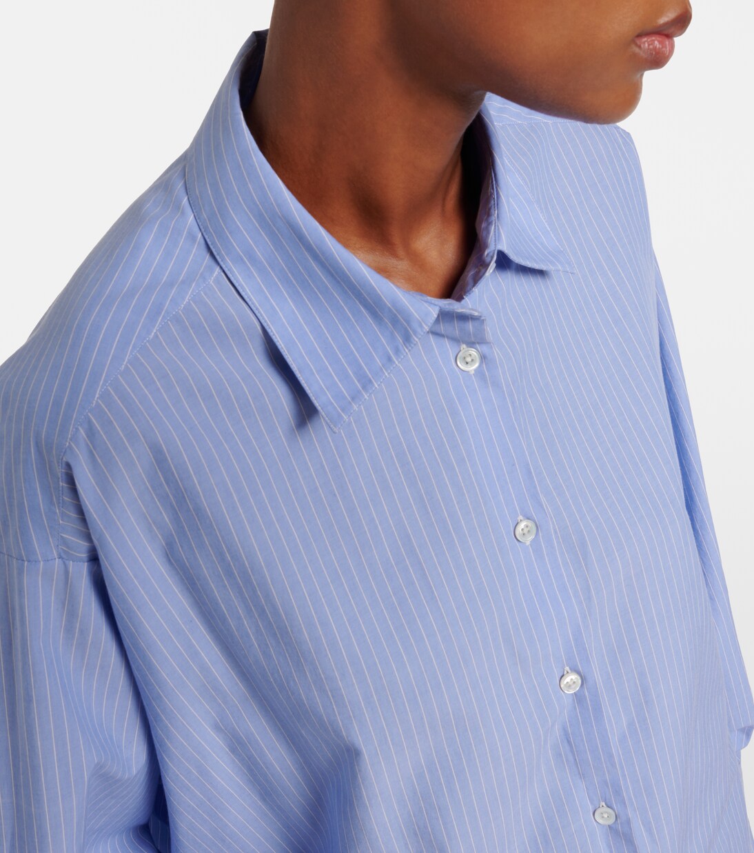Luka striped cotton poplin shirt | The Row